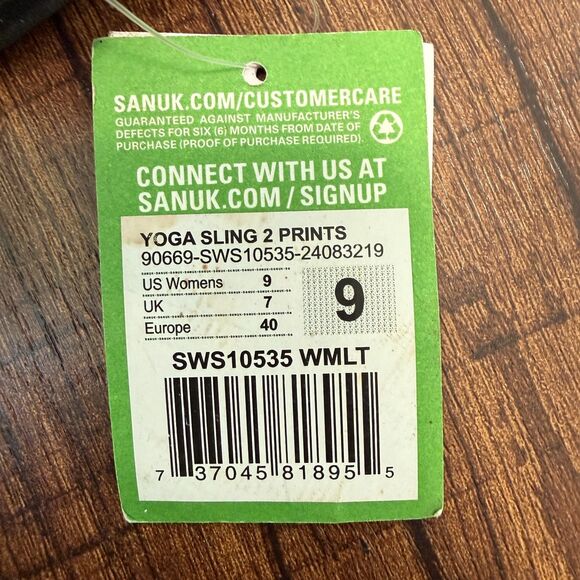 Sanuk Yoga Sling 2 Prints Yoga Mat Sandals Womens Size 9 -NEW- - Picture 6 of 6